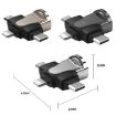 3 In 1 OTG Adapter Tarnish - USB, Micro USB, Type-C Connector - 2