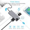 8 in 1 Type-C Adapter: HDMI, USB 3.0, LAN, VGA, TF/SD Reader (Grey) - 6