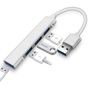 A809 USB 3.0 + USB 2.0 Multi-function Splitter HUB Adapter (Silver) - 1