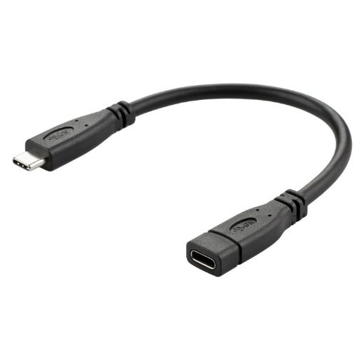 USB 3.1 Type-C Male to Female Gen2 Adapter Cable, 1m Length - 1