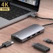 UC912 4K 30Hz USB 3.0 + 2 USB 2.0 to USB-C Multifunctional HUB Adapter - 4