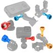 PULUZ Red Aluminum Thumb Knob Set for GoPro, Insta360, DJI Osmo Action - 5