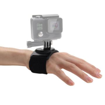 PULUZ 3 in 1 Straps 360 Mount for GoPro, Insta360, DJI Cameras (Black) - 1
