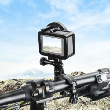 PULUZ 360 Rotation Bike Handlebar Mount for GoPro, Insta360, DJI (Black) - 1