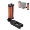 PULUZ Wooden Left Side Handle L Plate for Vertical Shoot Quick Release - 1