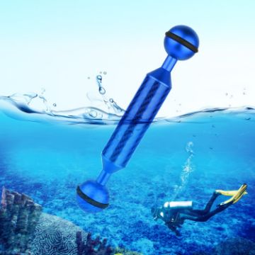PULUZ 5" Carbon Fiber Floating Arm, 13cm Length, 20.8mm Diameter, Blue - 1