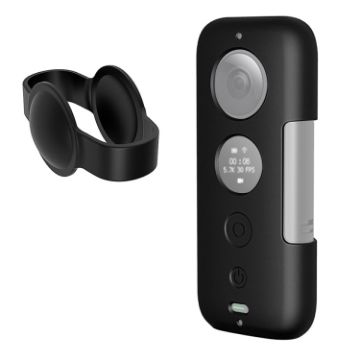 PULUZ Silicone Protective Case & Lens Cover for Insta360 ONE X - Black - 1