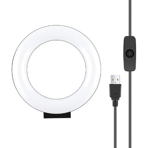 PULUZ 4.7" Curved USB LED Ring Light for Selfie & Vlogging - Black - 1