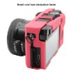 PULUZ Rose Red Silicone Case for Sony ILCE-6300/A6400 - 6