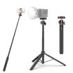 PULUZ 1.4m Selfie Stick Tripod with Phone Clip for Vlog & Live Streaming - 1