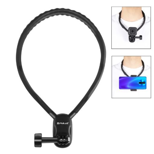 PULUZ Lazy Neck Bracket POV Mount for GoPro Action Cameras - Black - 1
