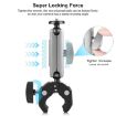 PULUZ Motorcycle Crab Pliers Clip Arm Mount with Adapter & Screw Black - 4
