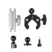PULUZ Motorcycle Crab Pliers Clip Arm Mount with Adapter & Screw Black - 8