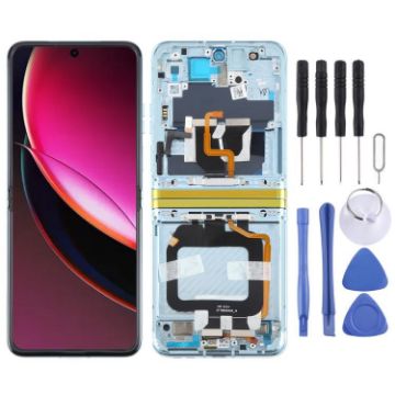Motorola Razr 40 Ultra XT2321 Original Blue LCD Screen Digitizer Assembly - 1