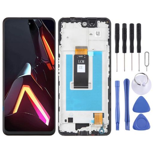 ZTE nubia Neo 3 5G LCD Screen Digitizer Assembly with Frame - Black - 1