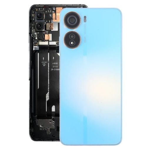 ZTE Axon 40 Lite Blue Plastic Battery Back Cover with Frame & Lens Cover - 1