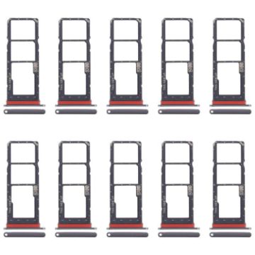 10pcs Original SIM & Micro SD Card Tray for Motorola Moto E40 (Grey) - 1