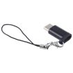Mini Portable USB to Type-C & USB-C Converter Adapter OTG (Black) - 1