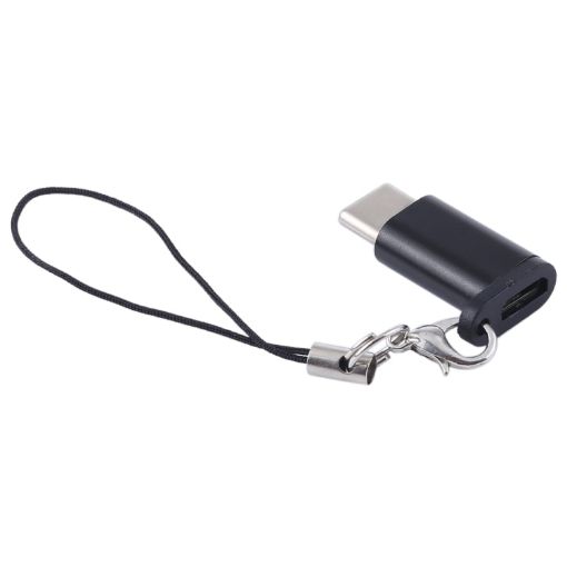 Mini Portable USB to Type-C & USB-C Converter Adapter OTG (Black) - 1