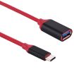 USB-C 3.1 Male to USB 3.0 Female OTG Adapter Cable, 15cm, Red - 4