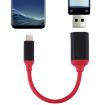 USB-C 3.1 Male to USB 3.0 Female OTG Adapter Cable, 15cm, Red - 5