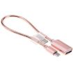 24cm Micro USB to USB OTG Adapter Cable with USB-C Connector Rose Gold - 2