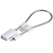 24cm Micro USB to USB OTG Adapter Cable with USB-C Connector (Silver) - 1