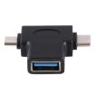 Multi-function USB 3.0 Female & USB-C/Micro USB Male OTG Adapter - 3