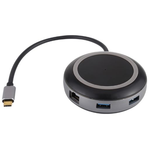 USB-C to USB 3.0 Hub + HDMI + RJ45 + SD/TF Card Reader Adapter - 1
