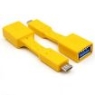 5 PCS Yellow Micro USB Male to USB 3.0 Female OTG Adapter - 3