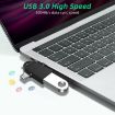 USB 3.0 Female to USB-C/Micro USB Male OTG Adapter with Sling Hole - 9