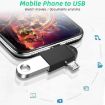 USB 3.0 Female to USB-C/Micro USB Male OTG Adapter with Sling Hole Gold - 7