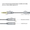 HY191 2 in 1 3.5mm Male to Mic + Audio Female Cable, 26cm Braided - 6