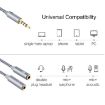 HY191 2 in 1 3.5mm Male to Mic + Audio Female Cable, 26cm Braided - 9