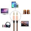 3 PCS K10 3.5mm Male to Male Nylon Audio Cable 1m Gold - 7