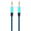 3 PCS K10 3.5mm Male to Male Audio Cable 1m Blue Nylon Braided - 2