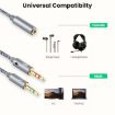 YH192 2 in 1 3.5mm Female to Mic + Audio Male Cable, 22cm, Grey - 8