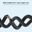 1m Black Weave Type-C to 3.5mm Audio Cable - Male to Male - 8
