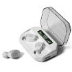 M8 Bluetooth 5.0 TWS Earphones with Touch Display & Charging Box - White - 1