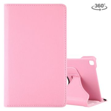 Pink Litchi Texture Rotating Leather Case for Galaxy Tab A 8.0 T290/T295 - 1