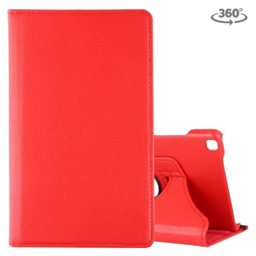 Red Litchi Texture Rotating Leather Case for Galaxy Tab A 8.0 T290/T295 - 1