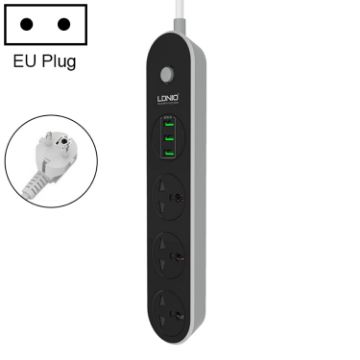 LDNIO SC3301 Travel Socket, 3 USB Ports, 1.6m Cable, EU Plug - 1