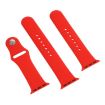 Red Rubber Watch Band with Pin Buckle for Apple Watch Series 10/9/8/7/SE/6/5/4/3/2/1 - 2