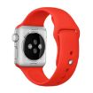 Red Rubber Watch Band with Pin Buckle for Apple Watch Series 10/9/8/7/SE/6/5/4/3/2/1 - 5