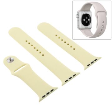 Apple Watch Ultra & Series 9/8/7/SE Rubber Band 3-in-1 Cream Yellow - 1