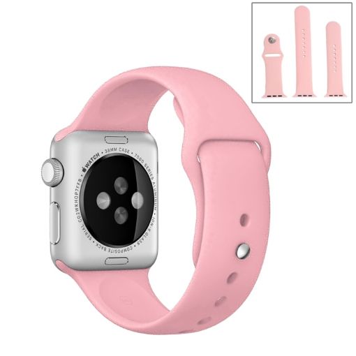 Apple Watch Ultra & Series 9/8/7/SE Rubber Band 3-in-1 Pink  - 1