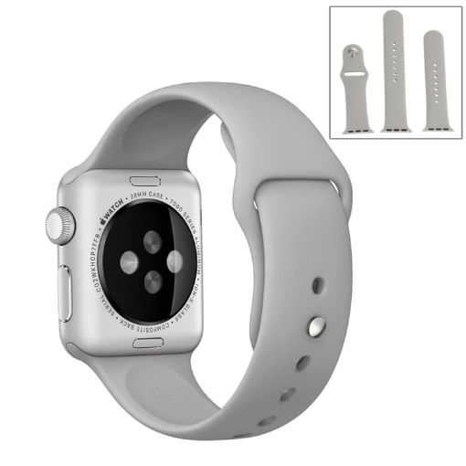 Apple Watch Ultra 49mm/Series 9-1 Rubber Band with Pin Buckle (Grey) - 1