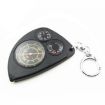 3-in-1 Map Measurer, Compass & Thermometer Key Chain for Camping (Black) - 2