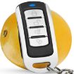315MHz Metal Learning Code 4-Key Remote for Car Garage Door (Black/Silver) - 4