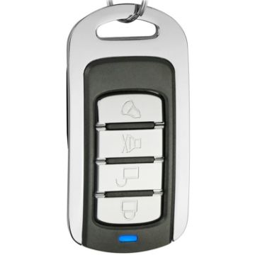 433MHz Metal Learning Code Remote Control for Car Garage Door (Black/Silver) - 1